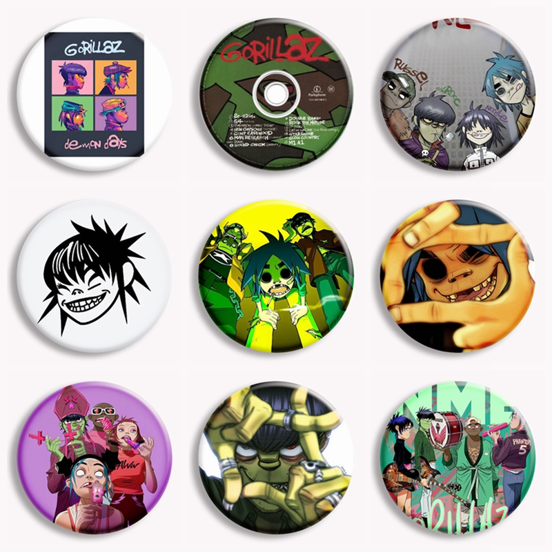 Gorillaz Rock Band Anime yumuş - Pin Button Badge incelemesi ve fiyatı